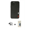 MARSİLYAN™- iPhone 11 Pro Max Kılıf Doruk Asil Koleksiyonu - Siyah 6D Mat Seramik Hayalet Nano Ekran Koruyucu + Pers Alüminyum Kamera Lens - SH