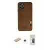 MARSİLYAN™- iPhone 11 Pro Max Kılıf Doruk Asil Koleksiyonu - Siyah 6D Mat Seramik Hayalet Nano Ekran Koruyucu + Renkli Kamera Lens Koruma Cam - PE