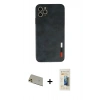 MARSİLYAN™- iPhone 11 Pro Max Kılıf Doruk Asil Koleksiyonu - Siyah 6D Mat Seramik Hayalet Nano Ekran Koruyucu + Rainbow Kamera Lens Koruma Cam - GD
