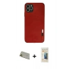 MARSİLYAN™- iPhone 11 Pro Max Kılıf Doruk Asil Koleksiyonu - Siyah 6D Mat Seramik Hayalet Nano Ekran Koruyucu + Rainbow Kamera Lens Koruma Cam - GD