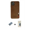 MARSİLYAN™- iPhone 11 Pro Max Kılıf Doruk Asil Koleksiyonu - Siyah 6D Mat Seramik Hayalet Nano Ekran Koruyucu + Shine Kamera Lens Koruma Cam - SABE