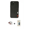 MARSİLYAN™- iPhone 11 Pro Max Kılıf Doruk Asil Koleksiyonu - Siyah 6D Mat Seramik Hayalet Nano Ekran Koruyucu + Pers Alüminyum Kamera Lens - KI