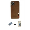 MARSİLYAN™- iPhone 11 Pro Max Kılıf Doruk Asil Koleksiyonu - Siyah 6D Mat Seramik Hayalet Nano Ekran Koruyucu + Metal Kamera Lens Koruma Cam - SH