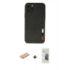 MARSİLYAN™- iPhone 11 Pro Max Kılıf Doruk Asil Koleksiyonu - Siyah 6D Mat Seramik Hayalet Nano Ekran Koruyucu + Renkli Kamera Lens Koruma Cam - PE