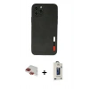 MARSİLYAN™- iPhone 11 Pro Max Kılıf Doruk Asil Koleksiyonu - Siyah Bilvis Hayalet Cam Ekran Koruyucu + Pers Alüminyum Kamera Lens - KI