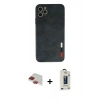 MARSİLYAN™- iPhone 11 Pro Max Kılıf Doruk Asil Koleksiyonu - Siyah Bilvis Hayalet Cam Ekran Koruyucu + Pers Alüminyum Kamera Lens - KI