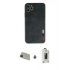 MARSİLYAN™- iPhone 11 Pro Max Kılıf Doruk Asil Koleksiyonu - Siyah Bilvis Hayalet Cam Ekran Koruyucu + Rainbow Kamera Lens Koruma Cam - YL