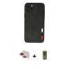 MARSİLYAN™- iPhone 11 Pro Max Kılıf Doruk Asil Koleksiyonu - Siyah Joko Magic 5D Hayalet Cam + Pers Alüminyum Kamera Lens - KI