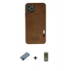 MARSİLYAN™- iPhone 11 Pro Max Kılıf Doruk Asil Koleksiyonu - Siyah Joko Magic 5D Hayalet Cam + Metal Kamera Lens Koruma Cam - MI