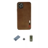 MARSİLYAN™- iPhone 11 Pro Max Kılıf Doruk Asil Koleksiyonu - Siyah Joko Magic 5D Hayalet Cam + Shine Kamera Lens Koruma Cam - MI