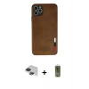 MARSİLYAN™- iPhone 11 Pro Max Kılıf Doruk Asil Koleksiyonu - Siyah Joko Magic 5D Hayalet Cam + Pers Alüminyum Kamera Lens - SH