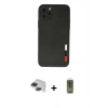 MARSİLYAN™- iPhone 11 Pro Max Kılıf Doruk Asil Koleksiyonu - Siyah Joko Magic 5D Hayalet Cam + Pers Alüminyum Kamera Lens - SH