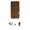 MARSİLYAN™- iPhone 11 Pro Max Kılıf Doruk Asil Koleksiyonu - Siyah Joko Magic 5D Hayalet Cam + Pers Alüminyum Kamera Lens - YL