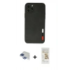 MARSİLYAN™- iPhone 11 Pro Max Kılıf Doruk Asil Koleksiyonu - Siyah Mat Seramik Nano Ekran Koruyucu + Pers Alüminyum Kamera Lens - LT