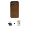 MARSİLYAN™- iPhone 11 Pro Max Kılıf Doruk Asil Koleksiyonu - Siyah Mat Seramik Nano Ekran Koruyucu + Kamera Lens Koruma Cam - SF