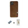 MARSİLYAN™- iPhone 11 Pro Max Kılıf Doruk Asil Koleksiyonu - Siyah Mat Seramik Nano Ekran Koruyucu + Shine Kamera Lens Koruma Cam - SH