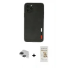 MARSİLYAN™- iPhone 11 Pro Max Kılıf Doruk Asil Koleksiyonu - Siyah Mat Seramik Nano Ekran Koruyucu + Pers Alüminyum Kamera Lens - SH