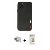 MARSİLYAN™- iPhone 11 Pro Max Kılıf Doruk Asil Koleksiyonu - Siyah Mat Seramik Nano Ekran Koruyucu + Pers Alüminyum Kamera Lens - YL
