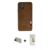 MARSİLYAN™- iPhone 11 Pro Max Kılıf Doruk Asil Koleksiyonu - Siyah Mat Seramik Nano Ekran Koruyucu + Rainbow Kamera Lens Koruma Cam - YL