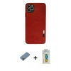 MARSİLYAN™- iPhone 11 Pro Max Kılıf Doruk Asil Koleksiyonu - Siyah Polymer Nano Ekran Koruyucu + Metal Kamera Lens Koruma Cam - AKYL