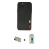 MARSİLYAN™- iPhone 11 Pro Max Kılıf Doruk Asil Koleksiyonu - Siyah Polymer Nano Ekran Koruyucu + Rainbow Kamera Lens Koruma Cam - GD