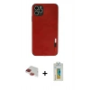 MARSİLYAN™- iPhone 11 Pro Max Kılıf Doruk Asil Koleksiyonu - Siyah Polymer Nano Ekran Koruyucu + Pers Alüminyum Kamera Lens - KI