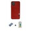 MARSİLYAN™- iPhone 11 Pro Max Kılıf Doruk Asil Koleksiyonu - Siyah Polymer Nano Ekran Koruyucu + Metal Kamera Lens Koruma Cam - MI