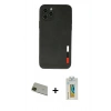 MARSİLYAN™- iPhone 11 Pro Max Kılıf Doruk Asil Koleksiyonu - Siyah Polymer Nano Ekran Koruyucu + Rainbow Kamera Lens Koruma Cam - YL