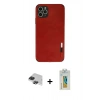 MARSİLYAN™- iPhone 11 Pro Max Kılıf Doruk Asil Koleksiyonu - Siyah Polymer Nano Ekran Koruyucu + Siyah Pers Alüminyum Kamera Lens