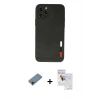 MARSİLYAN™- iPhone 11 Pro Max Kılıf Doruk Asil Koleksiyonu - Siyah Seramik Nano Ekran Koruyucu + Shine Kamera Lens Koruma Cam - GD