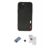 MARSİLYAN™- iPhone 11 Pro Max Kılıf Doruk Asil Koleksiyonu - Siyah Seramik Nano Ekran Koruyucu + Metal Kamera Lens Koruma Cam - MI