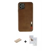 MARSİLYAN™- iPhone 11 Pro Max Kılıf Doruk Asil Koleksiyonu - Siyah Seramik Nano Ekran Koruyucu + Renkli Kamera Lens Koruma Cam - SI