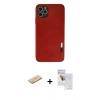MARSİLYAN™- iPhone 11 Pro Max Kılıf Doruk Asil Koleksiyonu - Siyah Seramik Nano Ekran Koruyucu + Renkli Kamera Lens Koruma Cam - SI