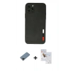 MARSİLYAN™- iPhone 11 Pro Max Kılıf Doruk Asil Koleksiyonu - Siyah Seramik Nano Ekran Koruyucu + Shine Kamera Lens Koruma Cam - SH
