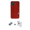 MARSİLYAN™- iPhone 11 Pro Max Kılıf Doruk Asil Koleksiyonu - Siyah Seramik Nano Ekran Koruyucu + Shine Kamera Lens Koruma Cam - SH