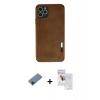 MARSİLYAN™- iPhone 11 Pro Max Kılıf Doruk Asil Koleksiyonu - Siyah Seramik Nano Ekran Koruyucu + Shine Kamera Lens Koruma Cam - SH