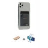 MARSİLYAN™- iPhone 11 Pro Max Kılıf Doruk Klasik Koleksiyonu - Siyah 3D Antistatik Cam Ekran Koruyucu + Renkli Kamera Lens Koruma Cam - PE