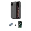 MARSİLYAN™- iPhone 11 Pro Max Kılıf Doruk Klasik Özel Seri - Şeffaf 360 Full Body Arka Koruyucu + Shine Kamera Lens Koruma Cam - GS