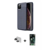 MARSİLYAN™- iPhone 11 Pro Max Kılıf Doruk Klasik Özel Seri - Şeffaf 360 Full Body Arka Koruyucu + Pers Alüminyum Kamera Lens - SH