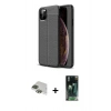 MARSİLYAN™- iPhone 11 Pro Max Kılıf Doruk Klasik Özel Seri - Şeffaf 360 Full Body Arka Koruyucu + Pers Alüminyum Kamera Lens - YL