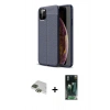 MARSİLYAN™- iPhone 11 Pro Max Kılıf Doruk Klasik Özel Seri - Şeffaf 360 Full Body Arka Koruyucu + Pers Alüminyum Kamera Lens - YL