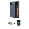 MARSİLYAN™- iPhone 11 Pro Max Kılıf Doruk Klasik Özel Seri - Şeffaf 360 Full Body Arka Koruyucu + Rainbow Kamera Lens Koruma Cam - YL