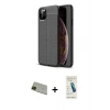 MARSİLYAN™- iPhone 11 Pro Max Kılıf Doruk Klasik Özel Seri - Şeffaf Pasifik Cam Ekran Koruyucu + Rainbow Kamera Lens Koruma Cam - YL