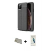 MARSİLYAN™- iPhone 11 Pro Max Kılıf Doruk Klasik Özel Seri - Şeffaf Pasifik Cam Ekran Koruyucu + Rainbow Kamera Lens Koruma Cam - GD