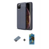 MARSİLYAN™- iPhone 11 Pro Max Kılıf Doruk Klasik Özel Seri - Siyah 18D Cam Ekran Koruyucu + Shine Kamera Lens Koruma Cam - PE