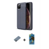 MARSİLYAN™- iPhone 11 Pro Max Kılıf Doruk Klasik Özel Seri - Siyah 18D Cam Ekran Koruyucu + Shine Kamera Lens Koruma Cam - SABE