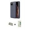 MARSİLYAN™- iPhone 11 Pro Max Kılıf Doruk Klasik Özel Seri - Siyah 20D Premium Cam Ekran Koruyucu + Rainbow Kamera Lens Koruma Cam - GD