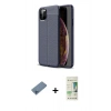 MARSİLYAN™- iPhone 11 Pro Max Kılıf Doruk Klasik Özel Seri - Siyah 20D Premium Cam Ekran Koruyucu + Shine Kamera Lens Koruma Cam - MI