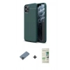 MARSİLYAN™- iPhone 11 Pro Max Kılıf Doruk Klasik Özel Seri - Siyah 20D Premium Cam Ekran Koruyucu + Metal Kamera Lens Koruma Cam - SH