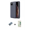 MARSİLYAN™- iPhone 11 Pro Max Kılıf Doruk Klasik Özel Seri - Siyah 20D Premium Cam Ekran Koruyucu + Siyah Shine Kamera Lens Koruma Cam
